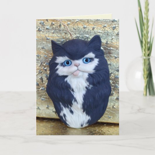 carte de vœux avec ornement de chaton (Devant)