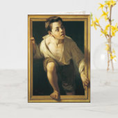 Carte de voeux avec peinture classique (Fleur jaune)