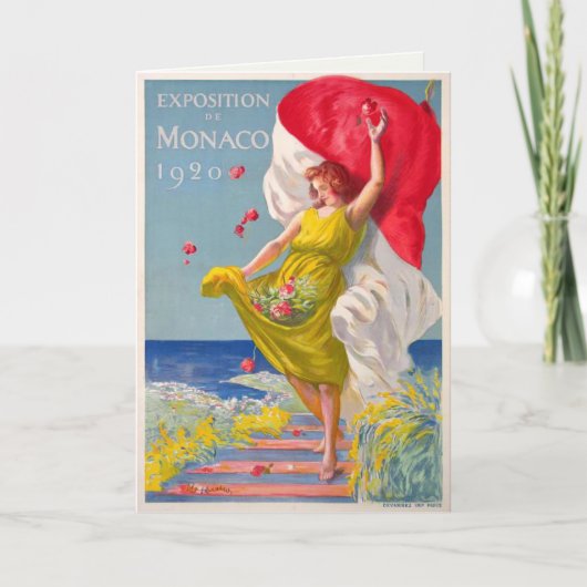 Carte De Voeux Avec Poster Annonce Vintage (Devant)