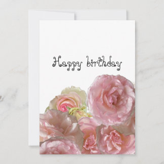 Carte de voeux avec rose