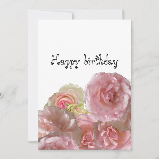 Carte de voeux avec rose (Devant)
