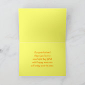 Carte de vœux avec roses d'ange dorées pour le 50e (Intérieur)