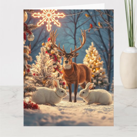 Carte de vœux avec scène de Noël (Devant)