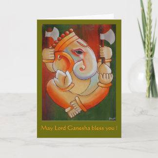 Carte de voeux avec seigneur Ganesha