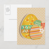 Carte de voeux avec symbole d'oeuf de Pâques (Devant / Derrière)