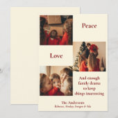 Carte de vœux avec trois photos (Devant / Derrière)