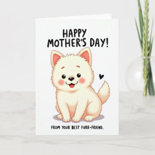 Carte de vœux avec un amour de chiot mignon