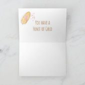 Carte de vœux avec un cœur d'or (Intérieur)