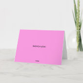 Carte de vœux avec une petite note (Dos)