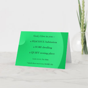 Carte de vœux avec verset biblique pour une nouvel