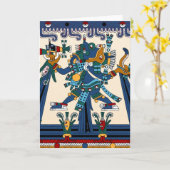 Carte de voeux aztèque (Fleur jaune)