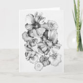 Carte de voeux - B&W Nasturtiums (Devant)