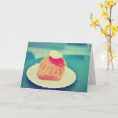 Carte de voeux baba rhum (Fleur jaune)