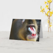 Carte de voeux Baboon (Fleur jaune)