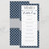 Carte de voeux, Baby shower, Cerf de bois (Devant / Derrière)