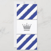 Carte de voeux, Baby shower, Prince, Faux Argent (Dos)