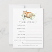 Carte de voeux Baby shower Woodland Fox (Devant)