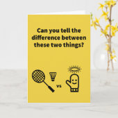 Carte de vœux Badminton vs Bonne Mitten (Fleur jaune)