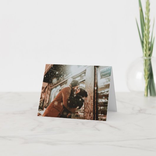 Carte de vœux baiser romantique (Devant)