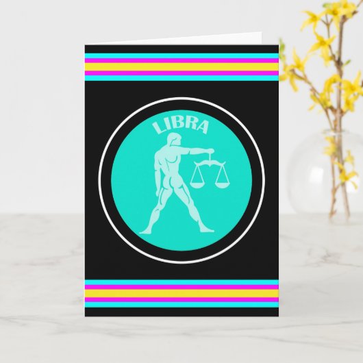 Carte de vœux Balance (Fleur jaune)