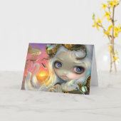 Carte de voeux "balayée par le vent" (Fleur jaune)