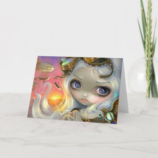 Carte de voeux "balayée par le vent" (Devant)