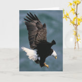 Carte de voeux Bald Eagle (Fleur jaune)