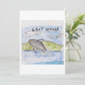 Carte de vœux baleine (Debout devant)