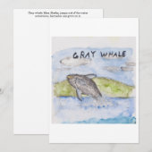 Carte de vœux baleine (Devant / Derrière)