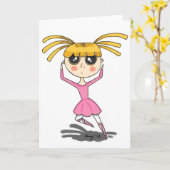 Carte de voeux Ballerina (Fleur jaune)