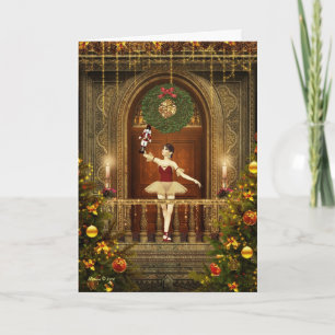 Carte de voeux Ballerina et Nutcracker