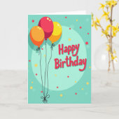 Carte de vœux Ballons de Fête (Fleur jaune)