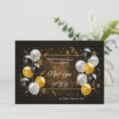 Carte de vœux Ballons Nouvel An (Debout devant)