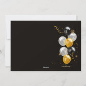 Carte de vœux Ballons Nouvel An (Dos)