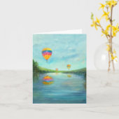 Carte de voeux "Balloon Lake" (Fleur jaune)