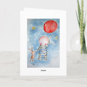 Carte de voeux Baloon rouge (Dos)