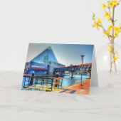 Carte de voeux Baltimore Inner Harbour (Fleur jaune)