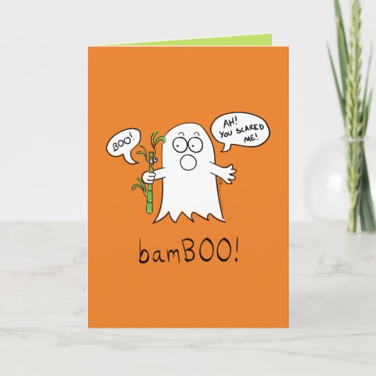 Carte de voeux BamBOO Ghost Halloween (Devant)
