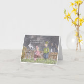 Carte de voeux bancaire amusante (Fleur jaune)