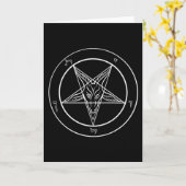 Carte de voeux Baphomet (Vide/Personnalisable) (Fleur jaune)
