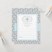 Carte de voeux baptême/baptême (Devant/Arrière en situation)