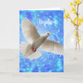 Carte de voeux Baptism Dove (Fleur jaune)