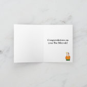 Carte de voeux Bar Mitzvah - caractère de garçon j (Intérieur)