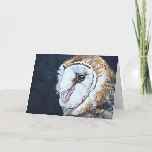 Carte de voeux Barn owl (Devant)