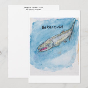 Carte de vœux Barracuda