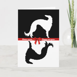 Carte de voeux Barzoï YIN Feestdagen Kaart