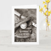 Carte de voeux Baseball1 (Fleur jaune)