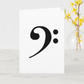 Carte de voeux Bass Clef (Fleur jaune)