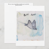 Carte de vœux Bat Ray (Devant / Derrière)