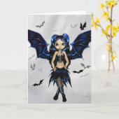 Carte de voeux "Bat Wings" (Fleur jaune)